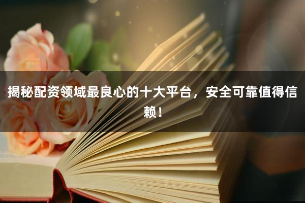 揭秘配资领域最良心的十大平台，安全可靠值得信赖！