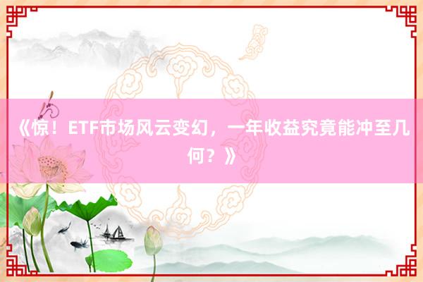 《惊!ETF市场风云变幻,一年收益究竟能冲至几何?》