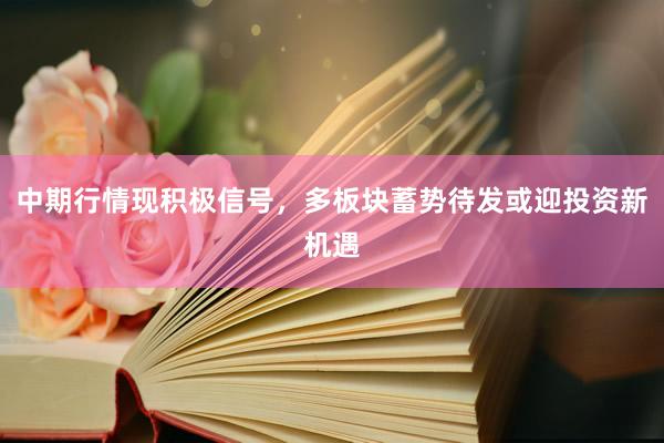 中期行情现积极信号，多板块蓄势待发或迎投资新机遇
