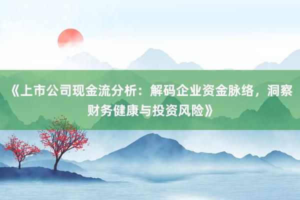 《上市公司现金流分析：解码企业资金脉络，洞察财务健康与投资风险》