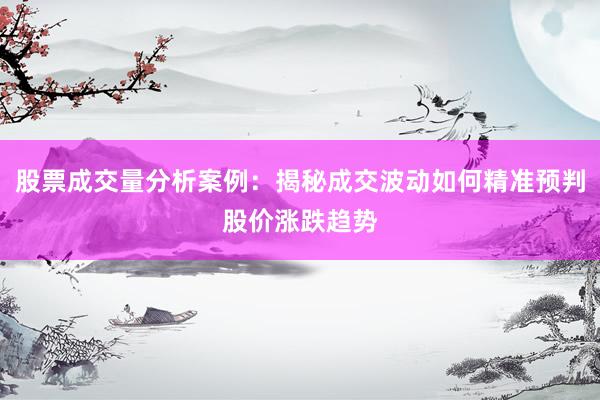 股票成交量分析案例：揭秘成交波动如何精准预判股价涨跌趋势